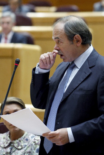 El portavoz del PP en la Cámara alta, Pío García-Escudero, durante su intervención.