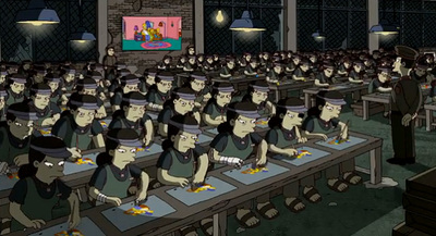 Imagen de los controvertidos títulos de crédito de  Los Simpsons .