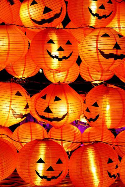 Farolillos con forma de calabaza de Halloween en China