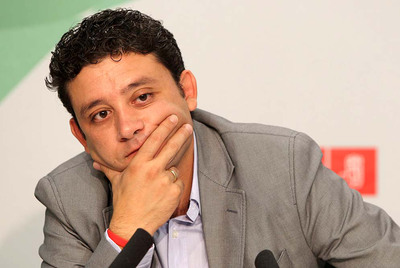 El vicesecretario general del PSOE de Andalucía, Rafael Velasco, en una reciente comparecencia.
