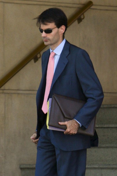 El juez Pablo Ruz a la salida de la Audiencia Nacional.