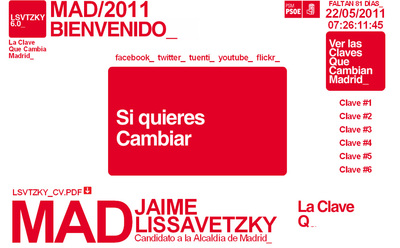 Así es la nueva web presentada por el candidato socialista para aunar su presencia en las redes sociales.