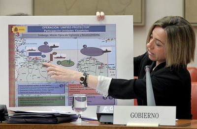 La ministra de Defensa explica ante el Congreso el primer mes de la operación de la OTAN en Libia.