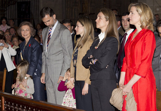 La Familia Real, en la misa de hoy