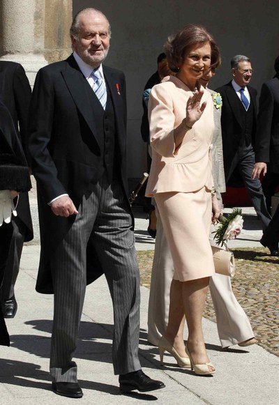 Los Reyes durante la última visita de los jeques de Catar.