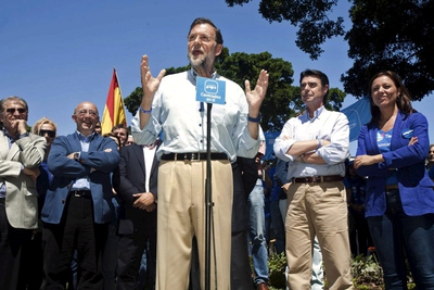 Mariano Rajoy, en un acto público en Tenerife
