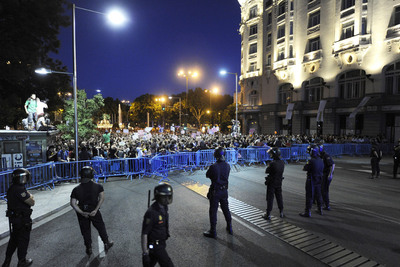 FOTOGALERIA: En la Plaza de las Cortes