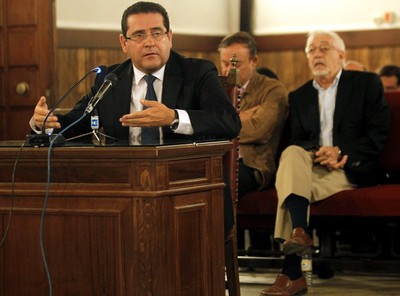 El concejal de Urbanismo de Valencia, Jorge Bellver, durante su declaración ante el tribunal que le juzga por supuesta prevaricación urbanística.