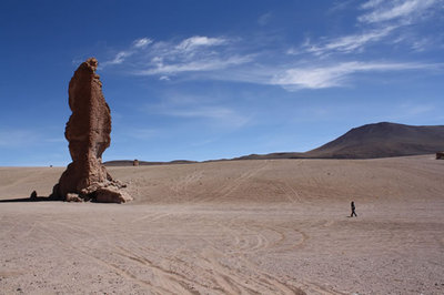 Con la tabla de surf al desierto
