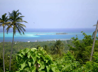 Vistas desde La Loma, punto más elevado de la Isla de San Andrés, caribe colombiano