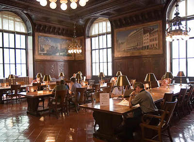 Sala de lectura de la Public Library de Nueva York. Película 'Sexo en NY'