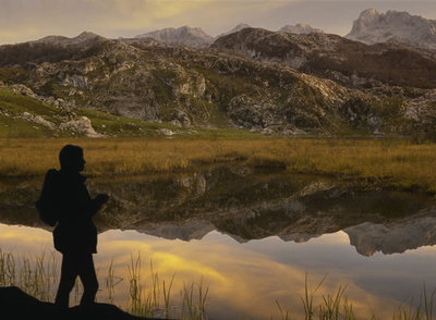 Lago de la Ercina, en el Parque Nacinal de Covadonga (Picos de Europa)