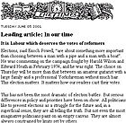 El conservador 'The Times' apoya a los laboristas por primera vez en su historia