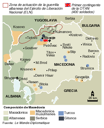 Un soldado británico, asesinado en Macedonia horas antes de la entrega de armas de la guerrilla