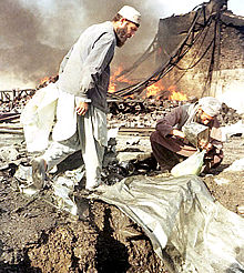 Los bombardeos sobre Kabul matan a 15 civiles, entre ellos nueve niños