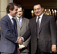 Mubarak y Aznar piden una acción internacional para reactivar el proceso paz en Oriente Próximo