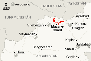 La oposición rompe la defensa de Mazar-i-Sharif y anuncia su toma inminente