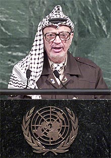 Arafat agradece a Bush su apoyo a la existencia de Palestina