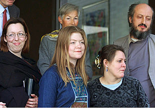 Cuatro de los cooperantes liberados, en Islamabad.