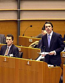 Aznar agradece en Bruselas la contribución de la Eurocámara al "éxito" de Barcelona