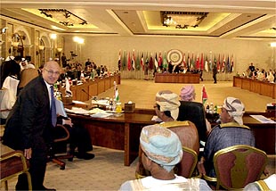 Imagen de la reunión de los ministros de exteriores árabes en Beirut.