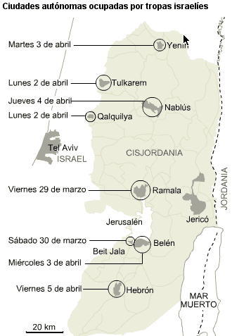 La ofensiva militar israelí.