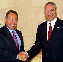 Powell afirma que la presencia de Arafat no sería necesaria en una posible cumbre regional