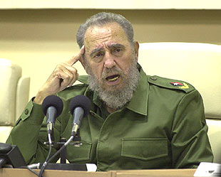 El presidente Castro, durante su comparecencia en La Habana.