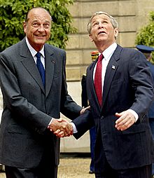 Bush llega a Francia para limar asperezas con Chirac en la lucha contra el terrorismo