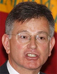 Imagen de archivo del ministro de Trasportes británico, Stephen Byers.