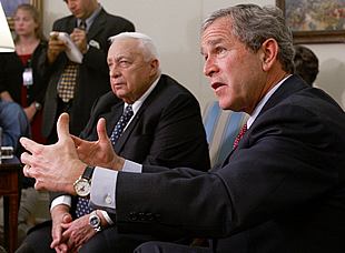 Bush y Sharon exigen a Arafat el fin del terrorismo para aprobar un plan de paz