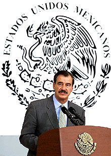 Fox, durante el acto oficial de apertura de expedientes.