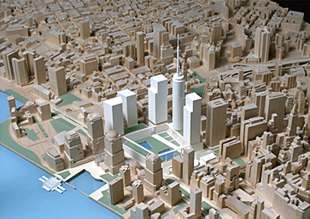 Uno de los proyectos presentados para la reconstrucción de la  zona cero .