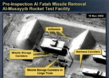 Una de las supuestas pruebas grÃ¡ficas aportadas por Powell al Consejo de Seguridad.