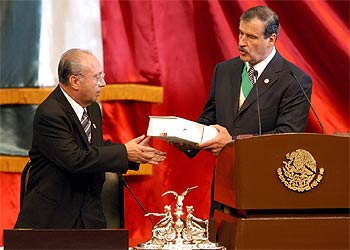 Fox, durante su informe anual ante el Congreso mexicano.