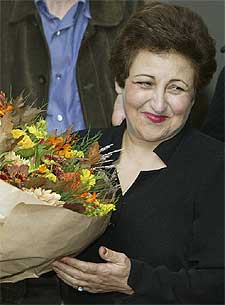 La activista iraní Shirin Ebadi, galardonada hoy con el Premio Nobel de la Paz.