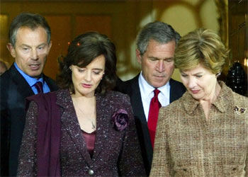 Los Bush y los Blair en una imagen de 2003.