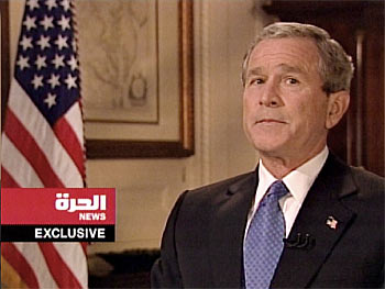 Bush, durante un momento de la entrevista.