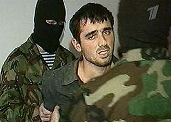 Imágenes del supuesto terrorista retransmitidas por la televisión rusa.