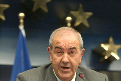 Ayad Alaui, durante su conferencia de prensa en Bruselas.