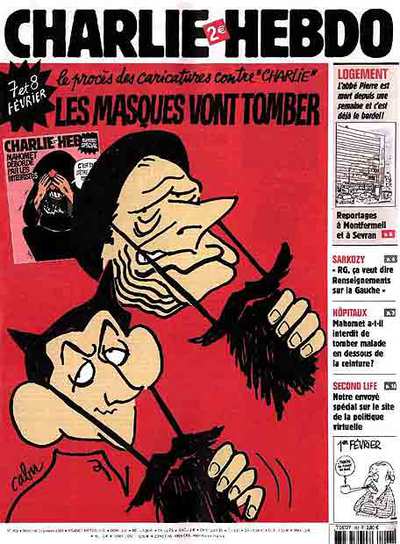 Portada de la revista 'Charlie Hebdo' dedicada al juicio que este miércoles y jueves se celebra en París por las caricaturas que Mahoma que el semanario francés publicó en febrero de 2006.