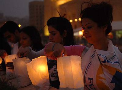 Seguidores de Hariri celebran en las calles de Beirut la decisión del Consejo de Seguridad  de la ONU