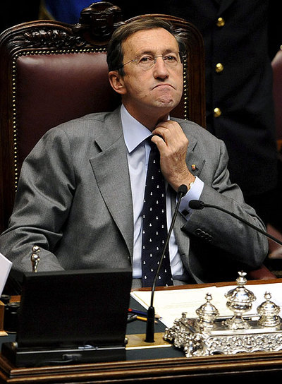 El presidente del Congreso italiano, Gianfranco Fini