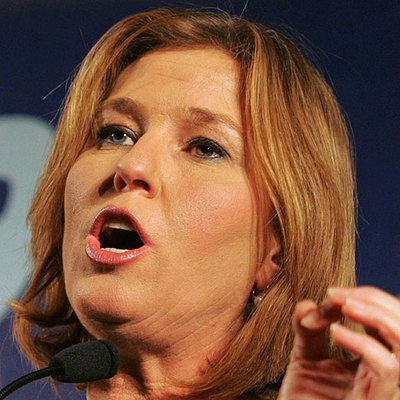 La jefa del partido opositor israelí Kadima, Tzipi Livni