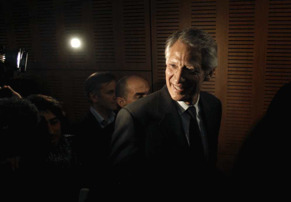 El ex primer ministro francés Dominique de Villepin tras anunciar su partido político.