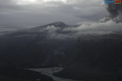 Captura de una de las  webcams  de la empresa islandesa Mila. Imagen captada este martes a las dos de la tarde.