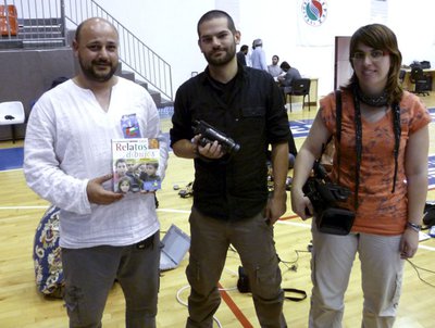 Manuel Tapil, David Segarra y Laura Arau en una fotografía de archivo.