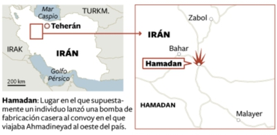 El Gobierno iraní desmiente que la explosión cerca de Ahmadineyad fuera un atentado
