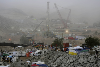 El campamento Esperanza, instalado en las inmediaciones de la mina San José.