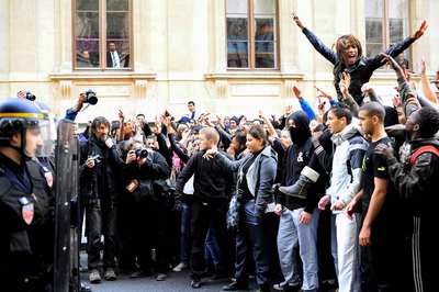 Manifestación estudiantil en Lion.
